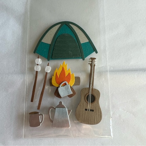 VTG NWT Sandylion Essentials Dimensional Camping Sticker Set - Picture 3 of 5